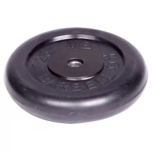 Диск обрезиненный Barbell d 26 мм черный 1,25 кг