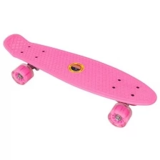 Скейтборд E33097 56x15cm, со светящимися колесами, розовый, SK505