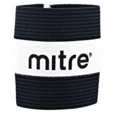 Капитанская повязка MITRE арт. A4029ABJ7, 100% спандекс, безразмерная, черно-белый