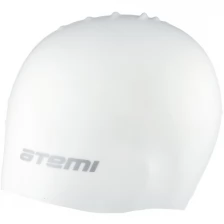 Шапочка для плавания ATEMI, силикон (белый) SC108