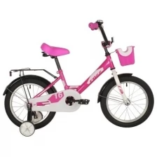 Детский велосипед FOXX 16" SIMPLE розовый, сталь, тормоз нож, крылья, багажник, перед.корзина, полная защ.цепи 164SIMPLE.PN21