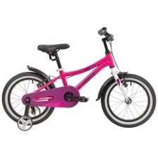 Велосипед NOVATRACK 16" PRIME алюм., розовый, полная защита цепи, торм V-brake, короткие крылья