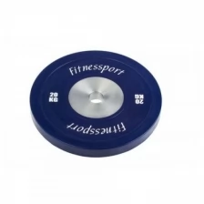 Бамперный диск для кроссфита Fitnessport RCP22-20 черный, 20 кг.