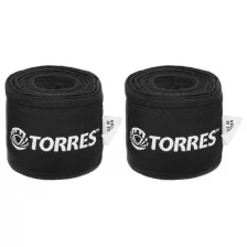Бинт боксерский эластичный TORRES, длина 3,5 м, ширина 5,5 см, 1 пара, цвет чёрный TORRES 5864171 .