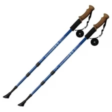F18437 Палки для скандинавской ходьбы (синие) до 1,35м Телескопическая
