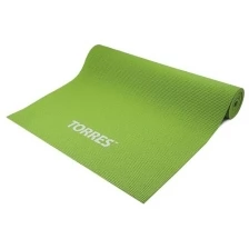 Коврик для йоги TORRES Optima 6 арт.YL10036, PVC 6 мм, нескользящее покрытие, зеленый