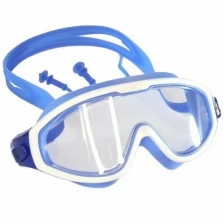 Очки полумаска для плавания юниорская E33122-1 силикон, синие