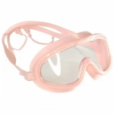 Очки полумаска для плавания взрослая E33161-3 силикон, розовые