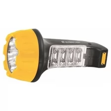 Ultraflash LED3818 фонарь аккум 220В, черн желт, 7+8 LED, 2 режима, SLA, пластик, коробка