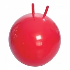 Мяч детский (фитбол) с рожками М-355, диаметр: 55см, красный Тривес