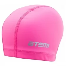 Шапочка для плавания Atemi, СС102, тканевая с силиконовым покрытием, розовая