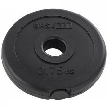 Диск пластиковый Basefit Bb-203 0,75 кг, D=26 мм, черный
