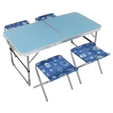 Набор стол+стулья (ССТ-К2/4 голубой-джинс)