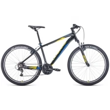 Велосипед FORWARD APACHE 27,5 1.0 (2021) (Велосипед FORWARD APACHE 27,5 1.0 (27,5" 21 ск. . 19") , желтый/зеленый, RBKW1M67Q011)