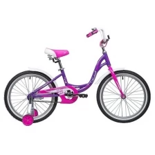 Велосипед NOVATRACK 20", ANGEL, фиолетовый, алюм.рама., тормоз нож, крылья