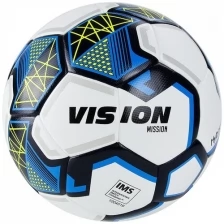 Мяч футбольный VISION Mission арт.FV321075,р.5, IMS,PU, гибрид. сшив.,бел-синий TORRES