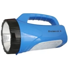 Фонарь LED3818SМ (синий, 3W LED+12SMD LED, 2 режима, SLA,пластик, аккум., подзар. 220V Ultraflash