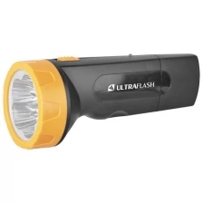 Ultraflash LED3827 фонарь аккум 220В, черн желт, 5 LED, SLA, пластик, коробка