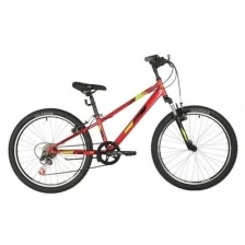 Велосипед FOXX DIFFER 24" V-brake (2021) (Велосипед FOXX 24" DIFFER, красный, сталь.рама 11", 6 скор., TZ/POWER/MICROSHIFT, V-Brake)