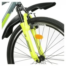 Горный велосипед PROGRESS 26" Sierra FS, цвет серый/зеленый, размер 18"