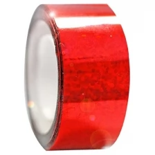 Обмотка для гимнастических булав и обручей Diamond клейкая, цвет красный металлик