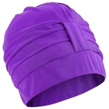 Шапочка для плавания 1406 объемная с подкладом, фиолетовая