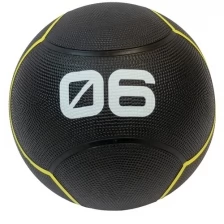Тренировочные мячи и медболы Original FitTools Мяч тренировочный черный 6 кг OFT FT-UBMB-6
