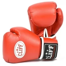 Перчатки для тайского бокса CLIFF T-BOX MICROFIBER, красные, 8 (oz)