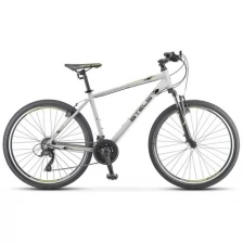 Горный (MTB) велосипед STELS Navigator 590 V 26 K010 (2020) рама 16" Серый/салатовый