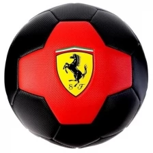 Мяч футбольный FERRARI р.5, PVC, цвет чёрный/красный