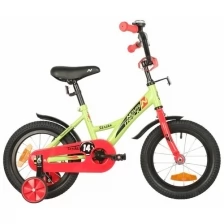 Детский велосипед NOVATRACK 14" STRIKE зеленый, тормоз нож, крылья корот, полная защ.цепи 143STRIKE.GN22