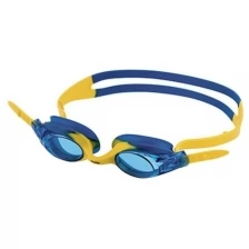 Очки для плавания FASHY Spark 1, синие линзы, нерегулируемая переносица, синяя/жёлтая оправа