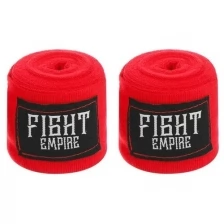 FIGHT EMPIRE Бинты боксёрские эластичные FIGHT EMPIRE 4 м, цвет красный