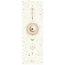 Yoga Club Коврик для йоги Munari White 183*61 см из микрофибры и каучука (183 см / 1 мм)