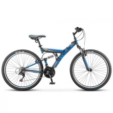 Велосипед STELS Focus MD 24 18sp-16"- 22 г. V010 (синий-черный)