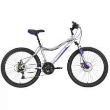 Велосипед Black One Ice 24 D (2021) серый/белый/фиолетовый