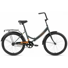 Велосипед ALTAIR CITY 24 (24" 1 ск. рост. 16") 2022, темно-серый/оранжевый, RBK22AL24010