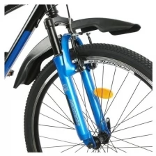 Горный велосипед PROGRESS 26" Sierra FS, цвет черный/синий, размер 16"