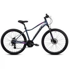 Велосипед Aspect OASIS HD 26 (2022) (Велосипед Aspect 22" OASIS HD 26, 14,5", Черно-фиолетовый, 9980070767014)