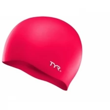 Шапочка для плавания TYR Wrinkle Free Silicone Cap (розовый) (LCS/693)