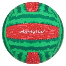 ONLITOP Мяч волейбольный ONLITOP "Арбуз", размер 2, 150 г, 2 подслоя, 18 панелей, PVC, бутиловая камера, машинная сшивка