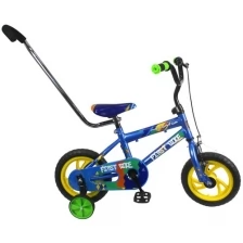 Детский велосипед FIRST BIKE, колеса 12", фривил(свободное вращение заднего колеса), передний тормоз на руле, страховочные колеса, колеса EVA, пластик