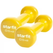 Гантель виниловая Starfit Core Db-101 0,5 кг, желтый, 2 шт