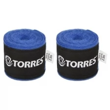 TORRES Бинт боксерский эластичный TORRES, длина 2,5 м, ширина 5 см, 1 пара, цвет синий