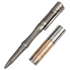 Ручка тактическая FENIX T5Ti + фонарь 15th. Цвет ручки серый.