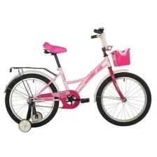 Детский велосипед FOXX 20" BRIEF розовый, сталь, тормоз нож, крылья, багажник, перед.корзина 204BRIEF.PN21