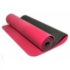 Коврик гимнастический/Коврик SPRINTER/Коврик для йоги/Коврик для фитнеса/Коврик для туризма: толщина 6 мм. Материал: ТРЕ. Цвет: Красно-черный.