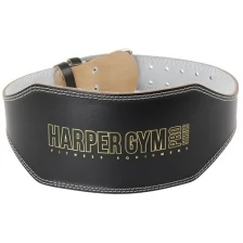 Пояс для тяжёлой атлетики-усиленный (широкий) Harper Gym JE-2622 черный натуральная кожа р-р L