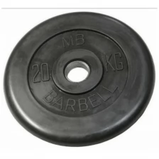 Диск обрезиненный "Barbell" d 31 мм чёрный 20,0 кг