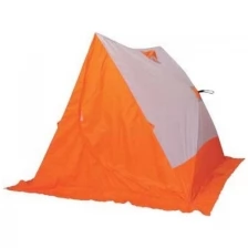 Палатка зимняя 2-скатная следопыт, цв. бело-оранж.